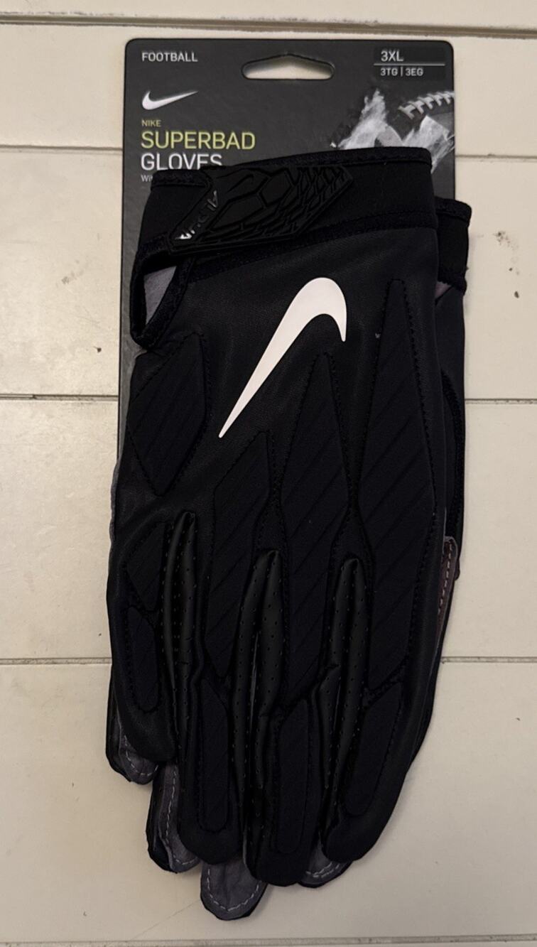 NEW WITH TAGS Nike Superbad Football Gloves White CJ9783 Adult 3XL